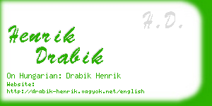 henrik drabik business card